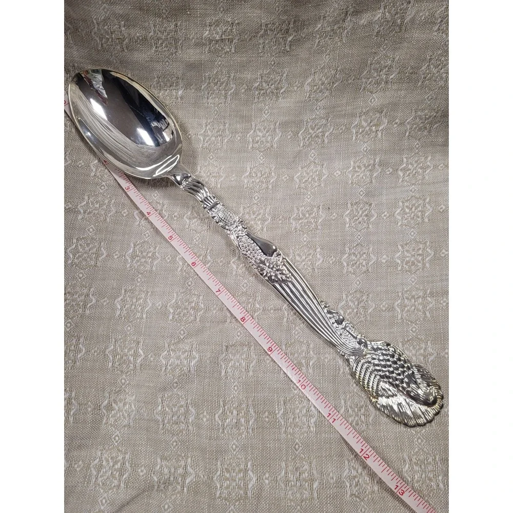 International Silver Co Silverplated Turkey Cottagecore Serving Spoon VINTAGE